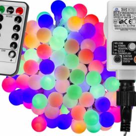 VOLTRONIC® Párty osvětlení - 5 m, 50 LED diod, barevné + ovladač
