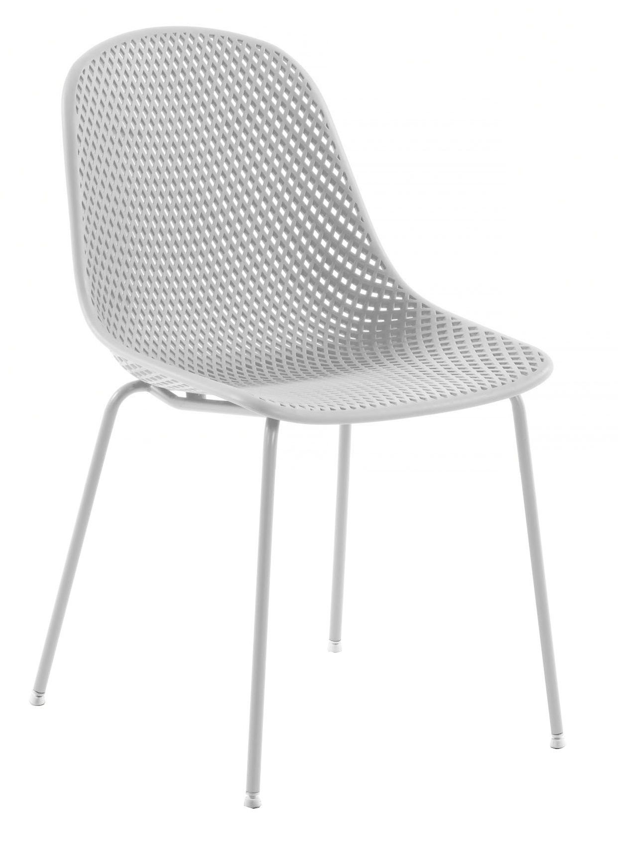 Bílá plastová jídelní židle Kave Home Quinby - Designovynabytek.cz