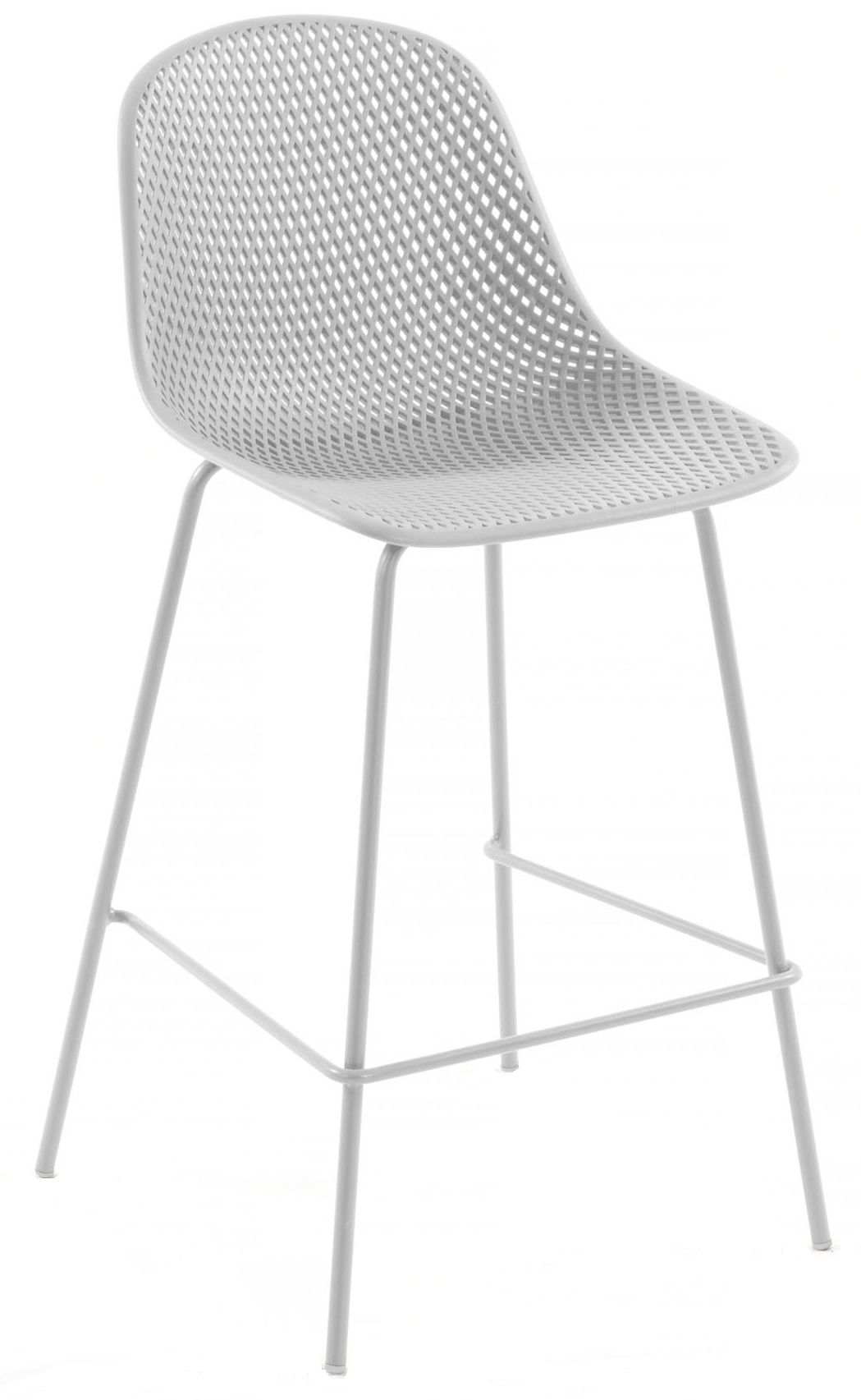 Bílá plastová barová židle Kave Home Quinby 75 cm - Designovynabytek.cz