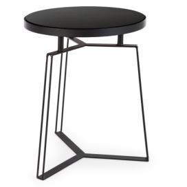 Černý kovový odkládací stolek Bizzotto Zahira 40 cm