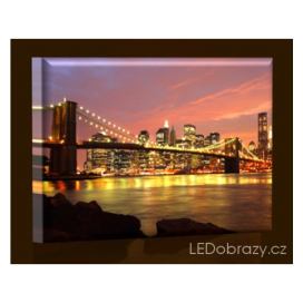 LED obraz Brooklynský most 45x30 cm LEDobrazy.cz