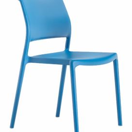 Pedrali Modrá plastová jídelní židle Ara 310