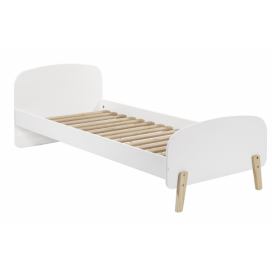 Bílá lakovaná dětská postel Vipack Kiddy 90x200 cm