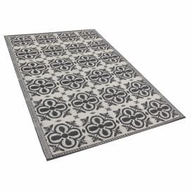 Venkovní koberec 120x180 cm černý a bílý NELLUR