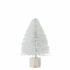 Malý bílý třpytivý vánoční stromeček - 14 cm J-Line by Jolipa