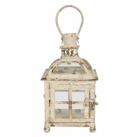 Kovová krémová lucerna ve vintage stylu Adolphe - 17*17*27 cm Clayre & Eef LaHome - vintage dekorace