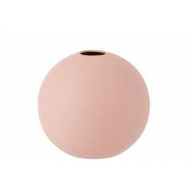 Růžová keramická váza Ball - Ø 25*23,5 cm J-Line by Jolipa