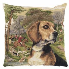 Gobelínový polštář lovecký pes Beagle - 45*45*15cm Mars & More LaHome - vintage dekorace