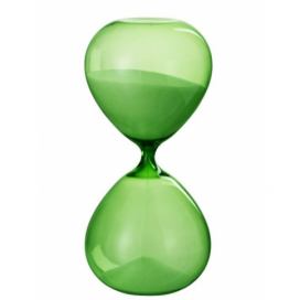 Zelené skleněné přesýpací hodiny Hourglass - Ø 14*30cm J-Line by Jolipa