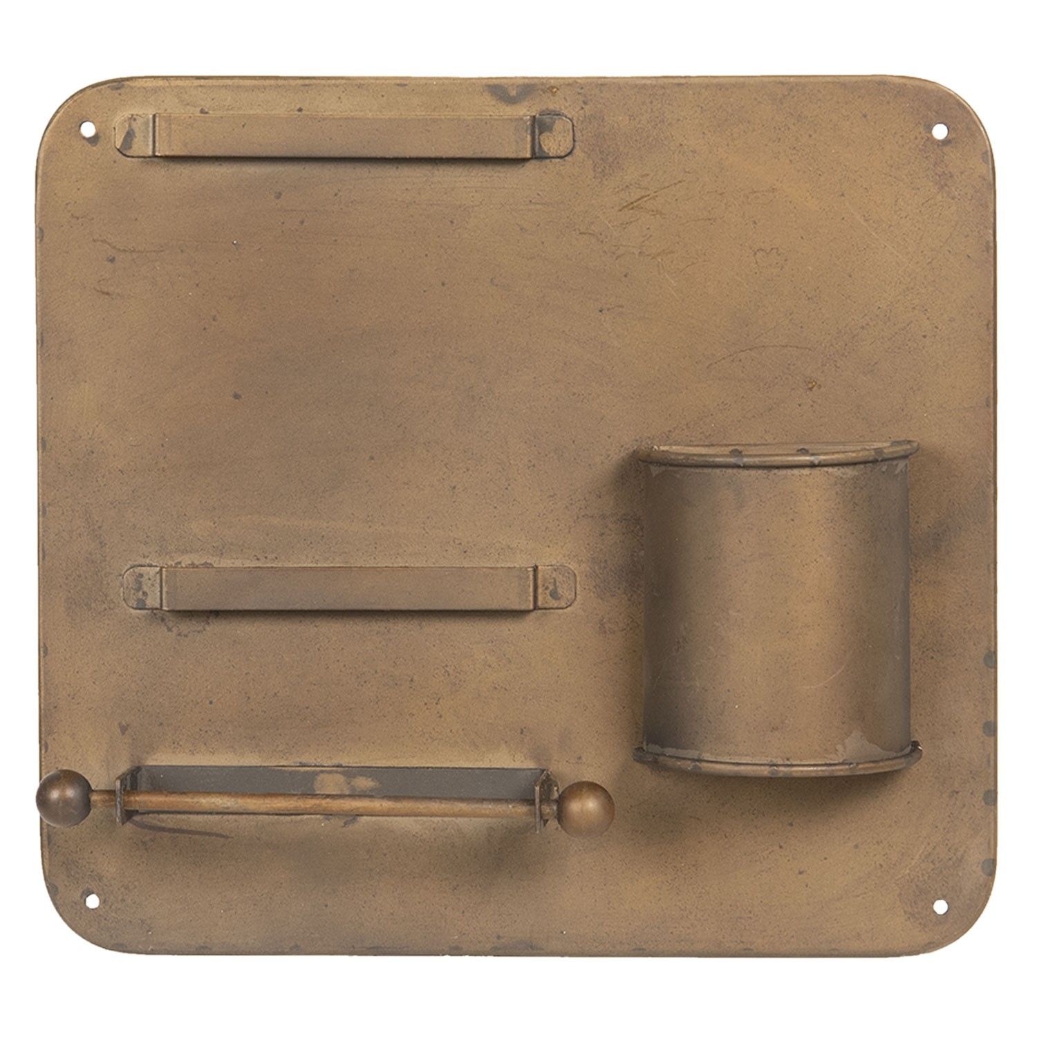 Retro nástěnný držák na toaletní papír - 30*5*28 cm Clayre & Eef - LaHome - vintage dekorace
