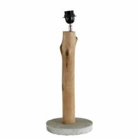 Dřevěná základna ke stolní lampě Eukalyptus - Ø 20*51cm/ E27 Mars & More