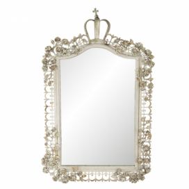 Béžové zrcadlo s ozdobným rámem ve vintage stylu - 63*6*102 cm Clayre & Eef