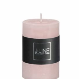 Růžová nevonná svíčka válec S - Ø  5*7,5 cm/18H  J-Line by Jolipa LaHome - vintage dekorace