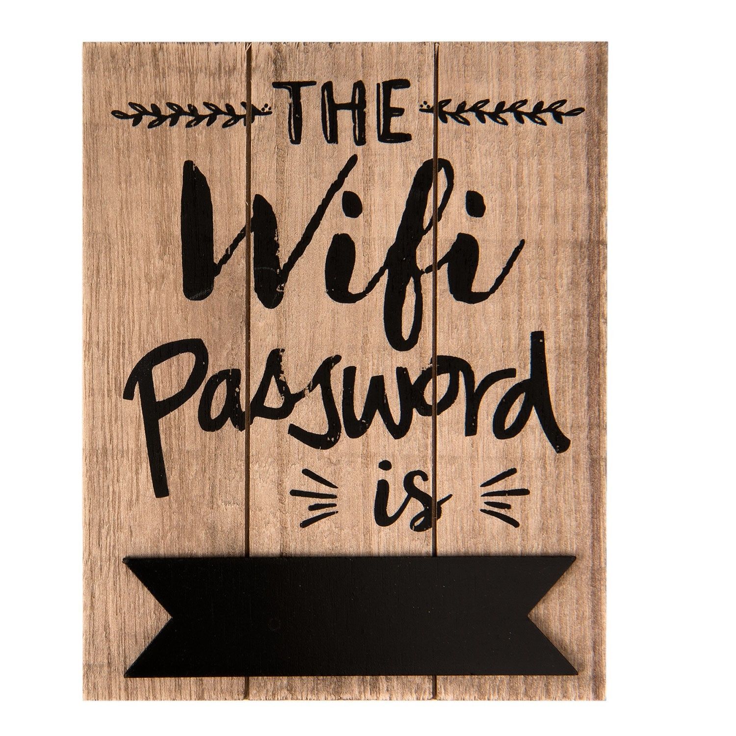 Nástěnná dřevěná cedule na heslo Wifi - 16*1*20 cm Clayre & Eef - LaHome - vintage dekorace