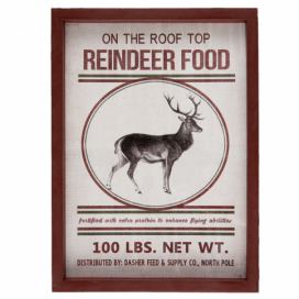 Obraz Jelen Reindeer food - 27*3*37 cm Clayre & Eef LaHome - vintage dekorace