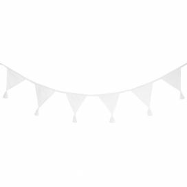 MIDSOMMAR Girlanda s třásněmi 600 cm - bílá