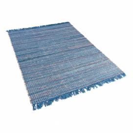 Modrý bavlněný koberec 140x200 cm BESNI Beliani.cz