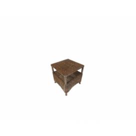 Ratanový obývací stolek ADELE - tmavý med
