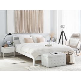 Bílá dřevěná postel GIULIA 160 x 200 cm