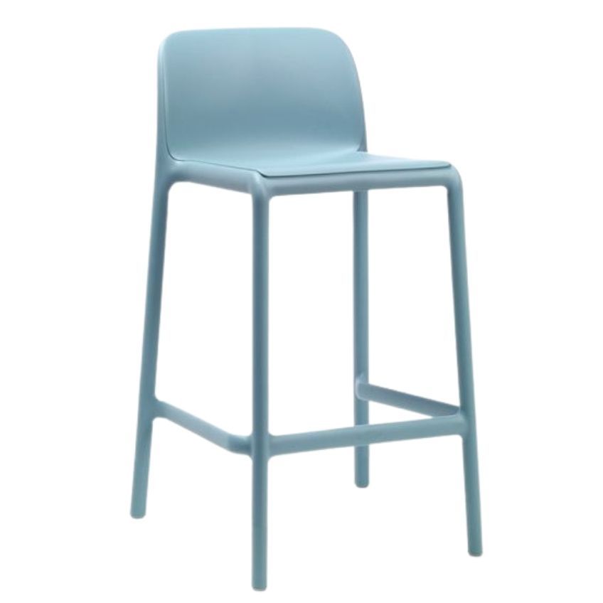 Nardi Světle modrá plastová barová židle Faro Mini 65 cm - Designovynabytek.cz
