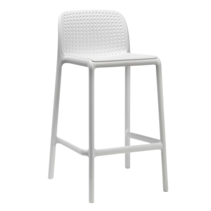 Nardi Bílá plastová barová židle Lido Mini 65 cm - Designovynabytek.cz