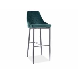 Barová židle TRIX B H1 Černá Konstrukce/Zelený BLUVEL 78