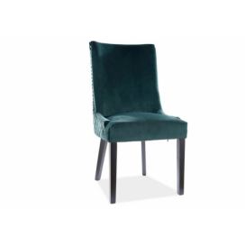 Židle LEON VELVET Černá Konstrukce/Zelený BLUVEL78