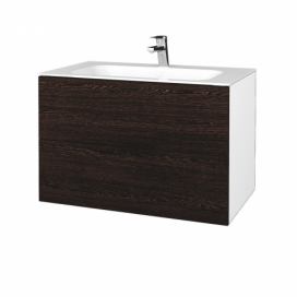 Dřevojas Koupelnová skříňka VARIANTE SZZ2 80 pro umyvadlo Finion - N01 Bílá lesk / L03 Antracit vysoký lesk