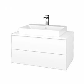 Dřevojas Koupelnová skříňka MODULE SZZ2 80 umyvadlo Glance - M01 Bílá mat / M01 Bílá mat