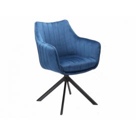 Židle AZALIA VELVET Černá Konstrukce/tmavě modrý BLUVEL 86