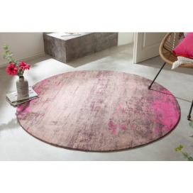 LuxD Designový kulatý koberec Rowan 150 cm béžovo-růžový Estilofina-nabytek.cz