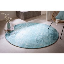 LuxD Designový kulatý koberec Rowan 150 cm tyrkysově-béžový Estilofina-nabytek.cz