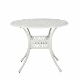 Zahradní stůl kulatý hliníkový ⌀ 90 cm bílý ANCONA