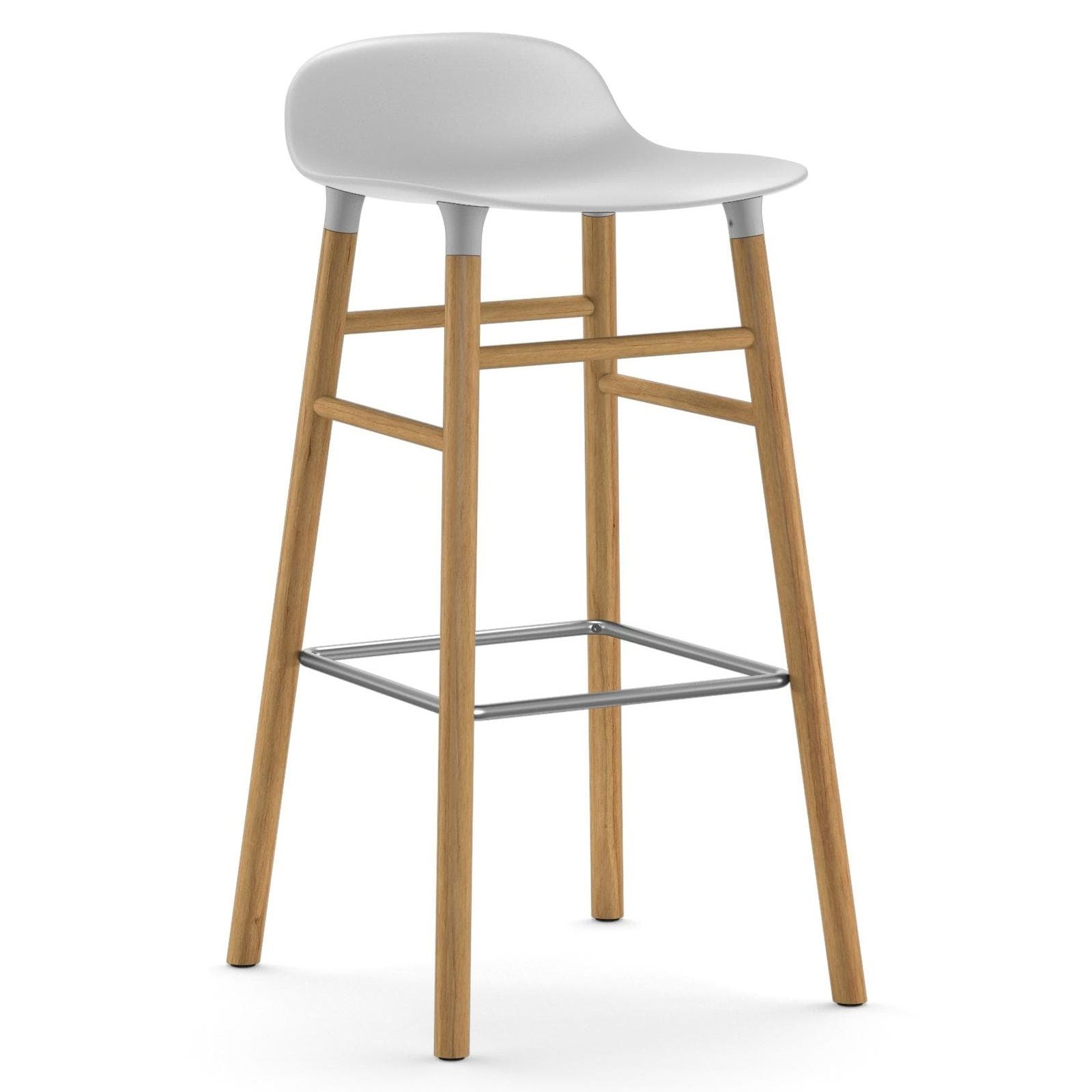 Normann Copenhagen designové barové židle Form Barstool Wood (75 cm) - DESIGNPROPAGANDA
