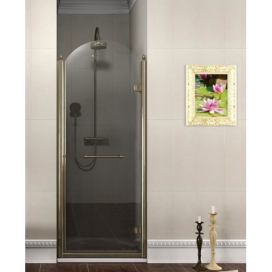 GELCO - ANTIQUE sprchové dveře otočné, 800, pravé, ČIRÉ sklo, bronz GQ1380RC