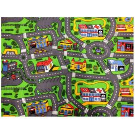 Dětský hrací koberec Rally-City Life - 200 x 200 cm