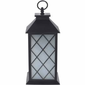 Home Styling Collection Černá lucerna GLOW s LED osvětlením, dekorativní
