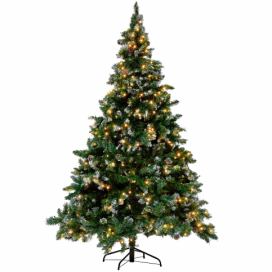Vánoční stromeček matný osvícený 210 cm zelený PALOMAR