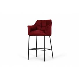 Barová židle čalouněná Valencia Pik Červený Konec série