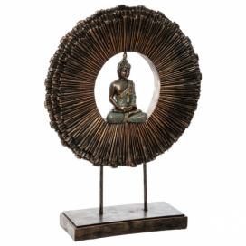 Atmosphera Dekorace s postavou Buddhy, 37 x 11 x 49,5 cm, hnědá
