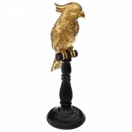 Atmosphera Dekorativní figurka z polyresinu, zlatý papoušek, výška 35,5 cm EMAKO.CZ s.r.o.