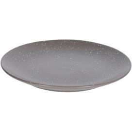 Tmavě šedý keramický dezertní talíř Kave Home Aratani 20,5 cm