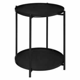 Atmosphera Konferenční stolek MEEKO, kulatý, O 45 cm, černý