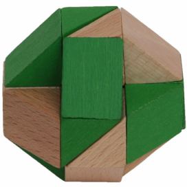 MIKTOYS Hlavolam pro skládaní tvarů SNAKE Zvolte barvu: Zelená