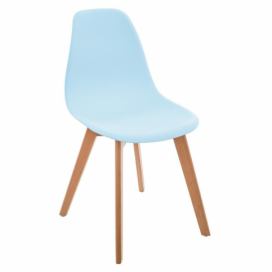 Atmosphera Dětská židle, modrá židle, taburet, šedá stolička,sedadlo, pouf - barva modrá