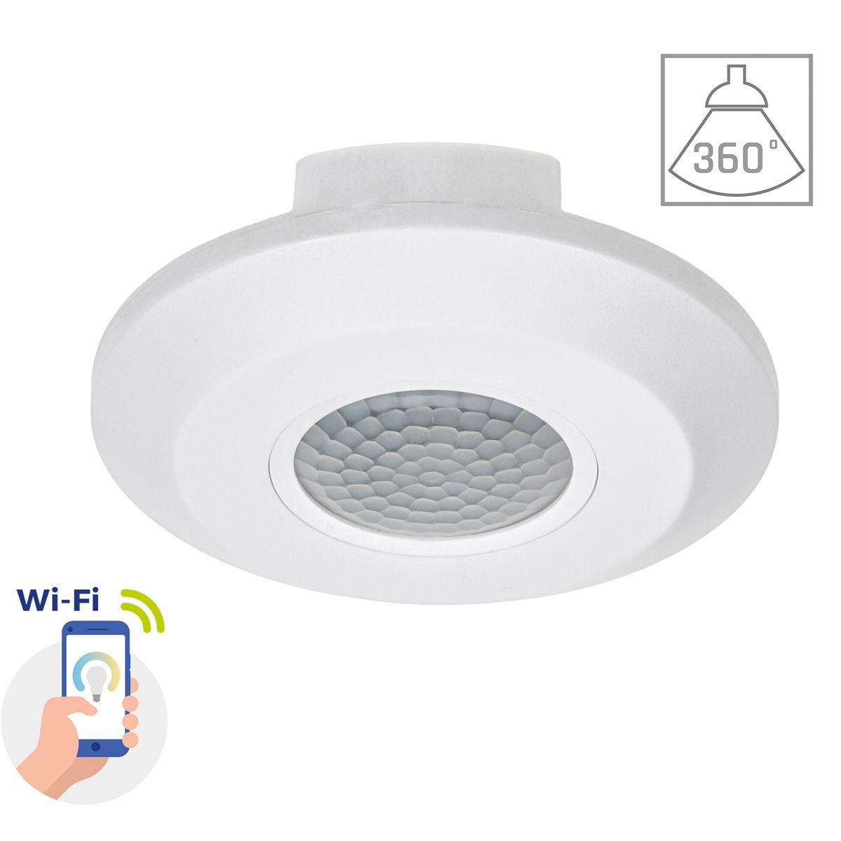 Stropní senzor pohybu pro svítidla smart Tuya Wifi PIR C01, Tuya, 1-10V - WOJ+05782 - Wojnarowscy - A-LIGHT s.r.o.