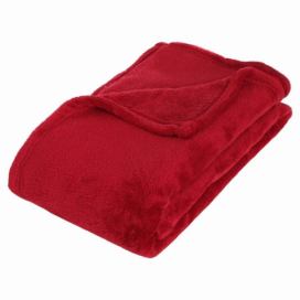 Atmosphera Červená deka z mikrovlákna, 150 x 125 cm