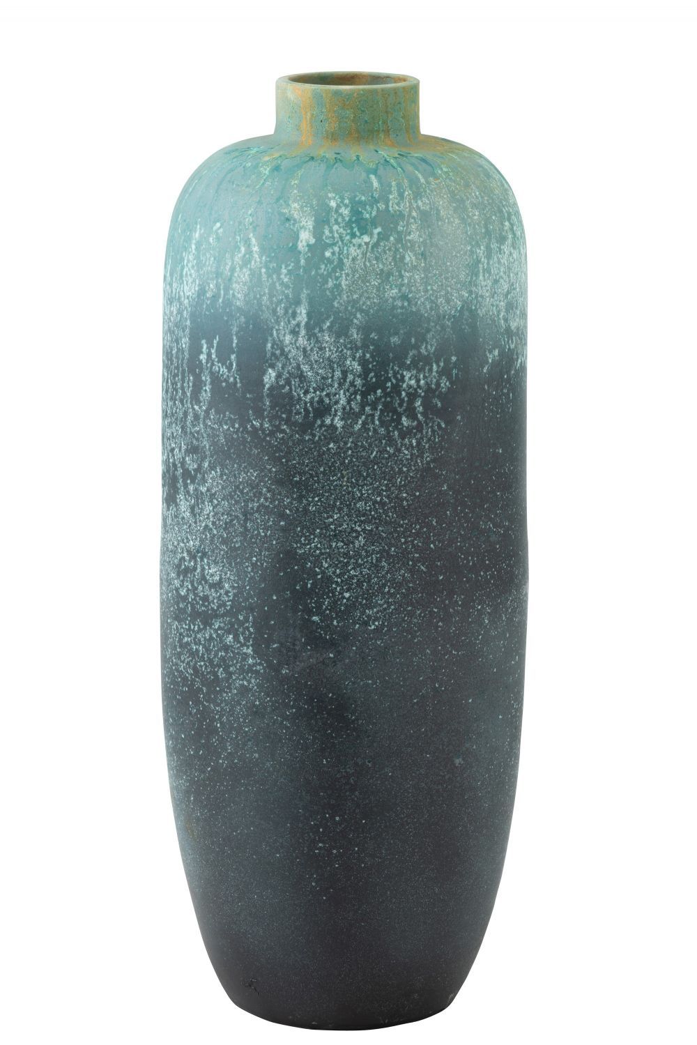 Azurová keramická dekorační váza Vintage - Ø 35*93cm J-Line by Jolipa - LaHome - vintage dekorace