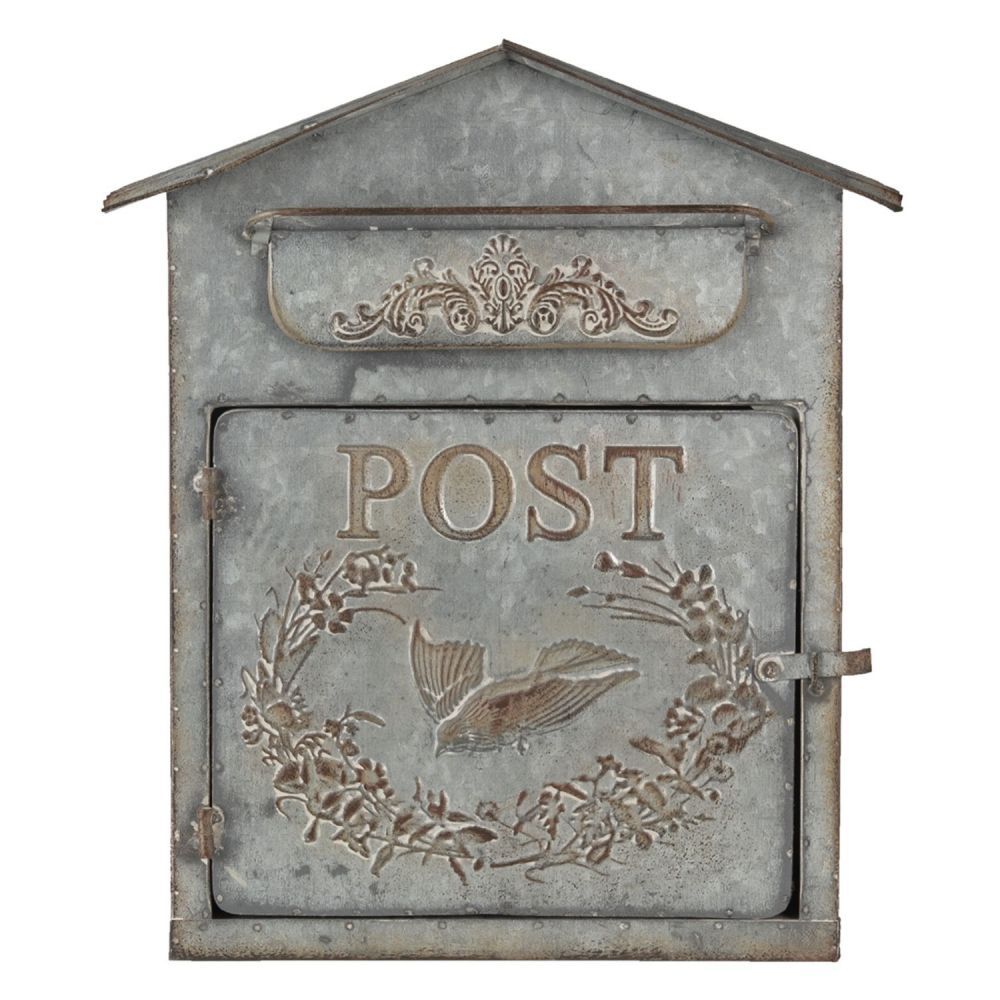 Poštovní plechová retro schránka - 31*12*36 cm Clayre & Eef - LaHome - vintage dekorace