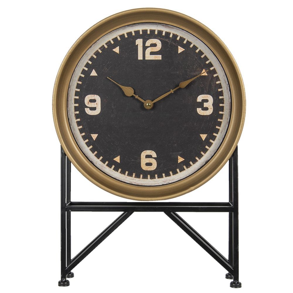 Stolní vintage hodiny se zlatým rámem Aimeric - 35*8*53 cm / 1*AA Clayre & Eef - LaHome - vintage dekorace